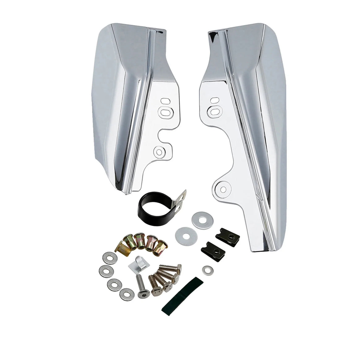 Chrome Under Seat Engine Mid-Frame Air Deflectors Fit For Harley Touring 01-08