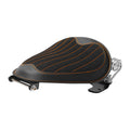 Black Orange Driver Solo Seat Fit For Harley Dyna Street Bob Fxdb 2007-2017