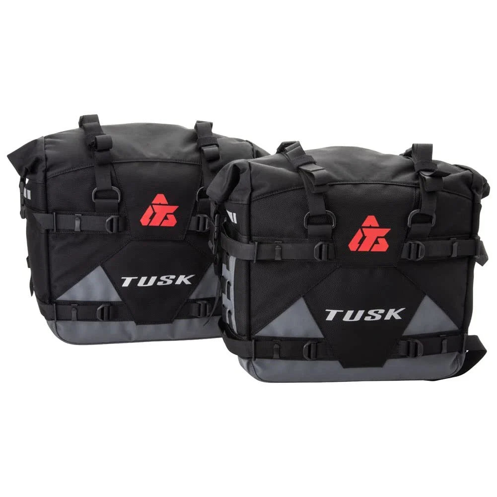 Tusk 200611000816f5-ce5849 Pannier Racks with Tusk Pilot Pannier Bags Black/Grey