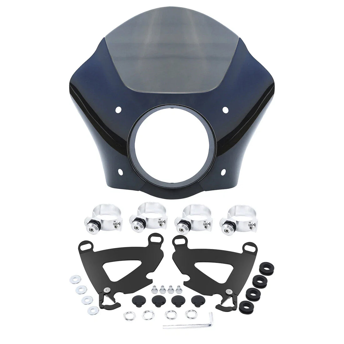 Gauntlet Headlight Fairing 49mm Trigger Lock Mount Fit For Harley Dyna Fxd Fxdl