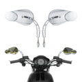 8mm Split Vision Mirrors Fit For Harley Electra Glide Ultra Classic Flhtcu 14-16