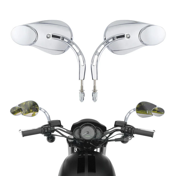 8mm Split Vision Mirrors Fit For Harley Electra Glide Ultra Classic Flhtcu 14-16