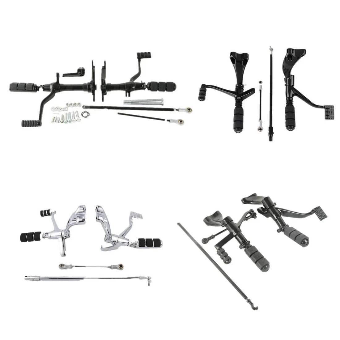 CNC Set Forward Control Complete Kit Pegs Lever Linkage Fit For Harley Sportster
