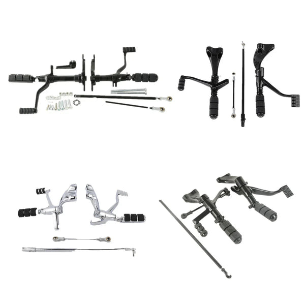 CNC Set Forward Control Complete Kit Pegs Lever Linkage Fit For Harley Sportster