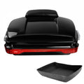 Chopped Trunk Backrest Pad LED Tail Light Fit For Harley Cvo Road Glide 14-2026