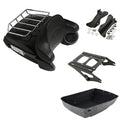 King Trunk Backrest Light Rack Speaker Mount Dock Fit For Harley Touring 2014-26