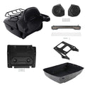 King Trunk Pad Mount Rack Light Speaker Plate Fit For Harley Street Glide 14-26