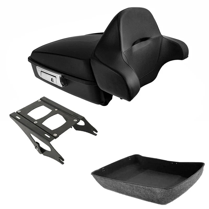 Matte Chopped Tour Trunk Rack Fit For Harley Touring Road Glide 14-2026