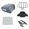 King Trunk Backrest Plate Mount Rack Fit For Harley Touring 2014-26 Gunship Gray