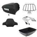 Matte King Trunk Backrest Rack Mount Fit For Harley Touring Electra Glide 09-13