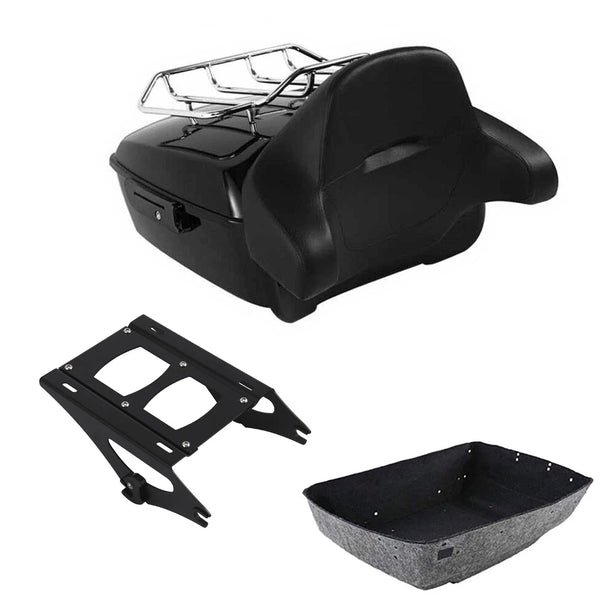 King Tour Trunk Luggage Pad Backrest Mount Rack Fit For Harley Touring 2014-2026