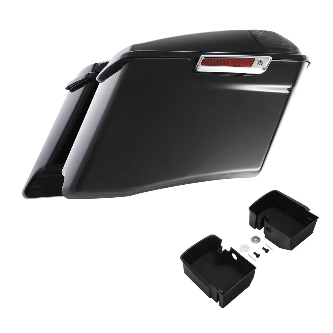 4" Stretched Saddlebags & Tray Organizers Fit For Harley Touring Flht 2014-2023