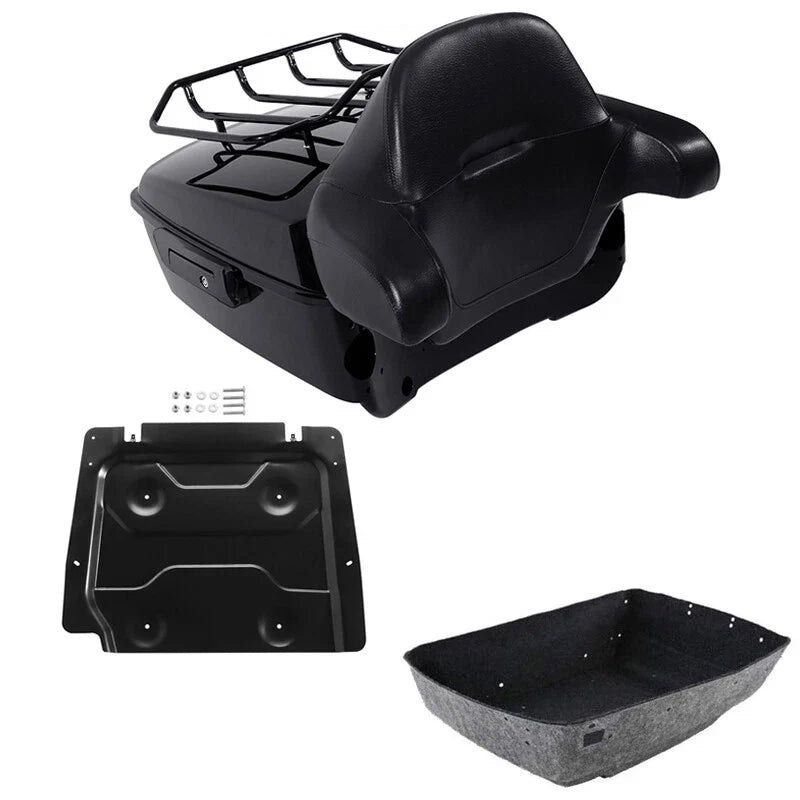 King Trunk Rack Backrest Base Plate Fit For Harley Touring Road Glide 2014-26 25