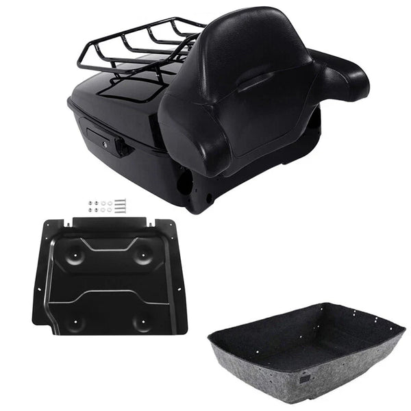 King Trunk Rack Backrest Base Plate Fit For Harley Touring Road Glide 2014-26 25