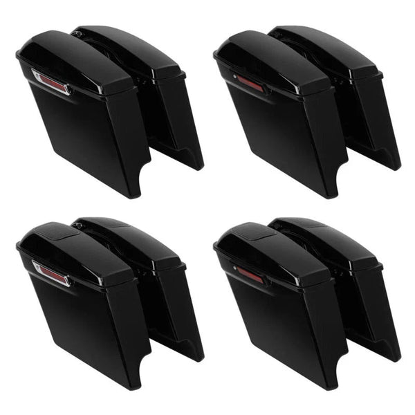 5" Stretched Hard Saddlebag Saddle Bag Fit For Harley Electra Street Glide 14-24