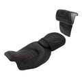Black Driver Passenger Seat Backrest Pad Fit For Harley Touring Road Glide 14-23