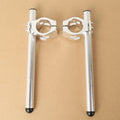 Silver 41mm Clip On Handlebar Bar Fit For Suzuki GSXR750 GSXR1100 1986-1987