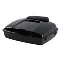 Black Razor Trunk with Backrest Pad Fit For Harley Touring Street Glide 97-13