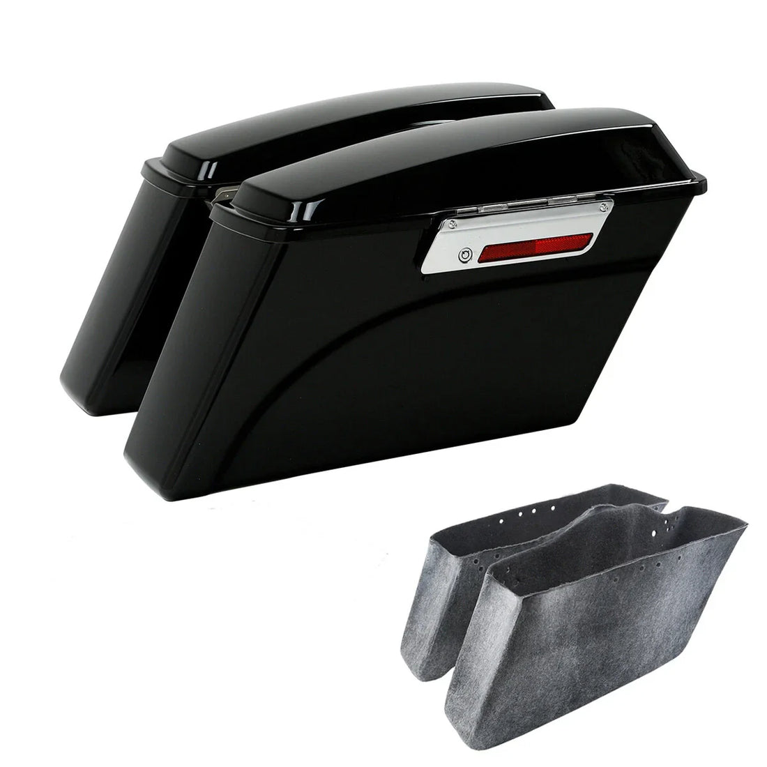 Hard Saddle Bags Saddlebags Fit For Harley Touring Road King 94-2013 Vivid Black