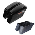 Vivid Black Hard Saddlebags Fit For Harley Touring Road King Street Glide 93-13