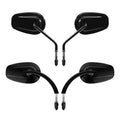 Black Rear View Mirrors Fit For Harley Touring Road Glide Heritage Softail Slim