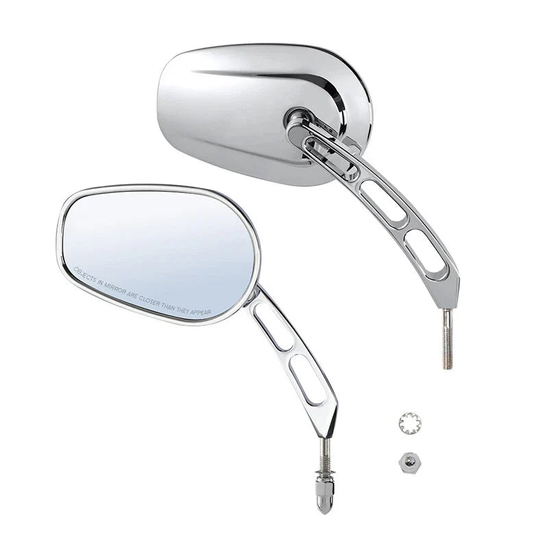 Chrome Rearview Side Mirrors Fit For Harley Sportster 1200 Custom XL1200C 96-16