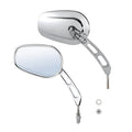 Chrome Rearview Side Mirrors Fit For Harley Sportster 1200 Custom XL1200C 96-16