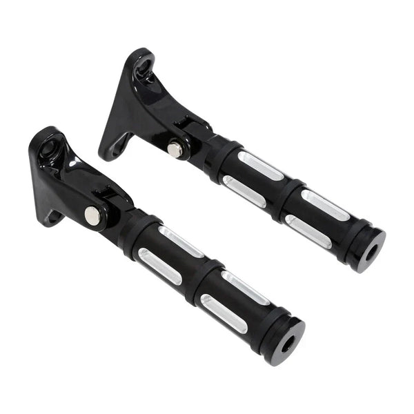 Black Passenger Footpeg Peg Fit For Harley Touring Street Electra Glide 93-2025
