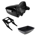 King Trunk Luggage Backrest Mount Rack Fit For Harley Fat Boy Flstf 2008-2017