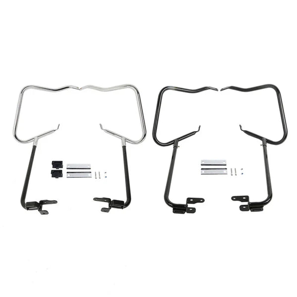 Chrome/Black Saddlebags Guards Crash Bars Fit For Harley Touring Road King 14-24