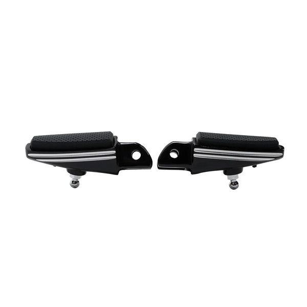 Black Driver Foot Pegs Fit For Harley Fat Bob Fxfb Fxfbs 2018-2025