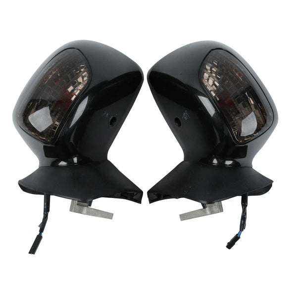 Black Rearview Mirrors Smoke Signal Lens Fit For Honda Goldwing GL1800 2001-2017