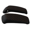 Saddlebag Lids Covers Fit For Harley Touring 2014-2023 Black w/ Orange Stitching