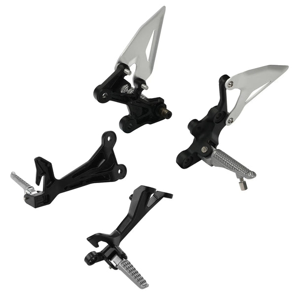 Driver & Passenger Footrests Footpegs Bracket Fit For Kawasaki Ninja 400 2018-24
