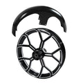26" Front Wheel Rim Dual Disc Hub & Fender Fit For Harley Touring Glide 97-13 12