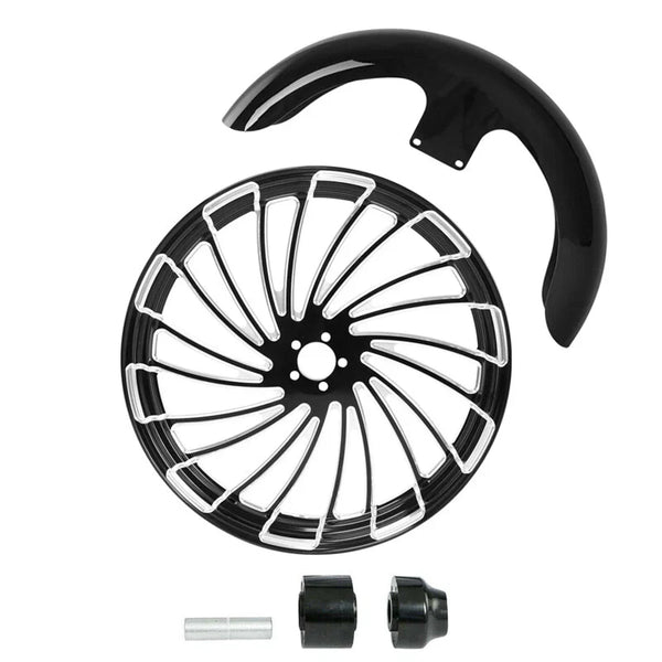 21" Front Fender Wheel Rim & Single Disc Hub Fit For Harley Road King ABS 97-21