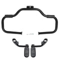 Matte Black Mustache Engine Guard Footpegs Mount Fit For Harley Softail 2000-17