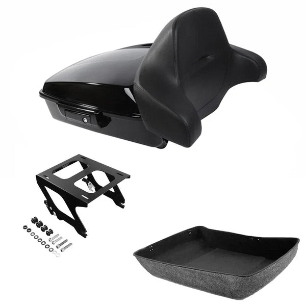 Chopped Trunk Solo Mount Rack Fit For Harley Touring Softail Deluxe 18-25