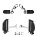 Chrome Passenger Floorboards Highway Foot Pegs Fit For Harley Touring 1993-2024
