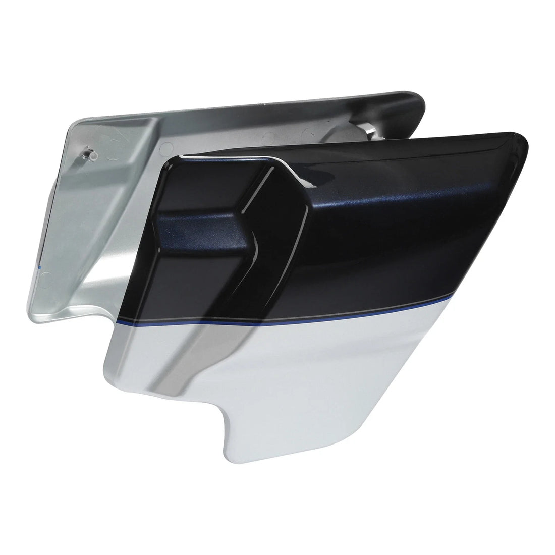 Side Covers Fit For Harley Road Glide 2009-2023 Midnight Blue/Barracuda Silver