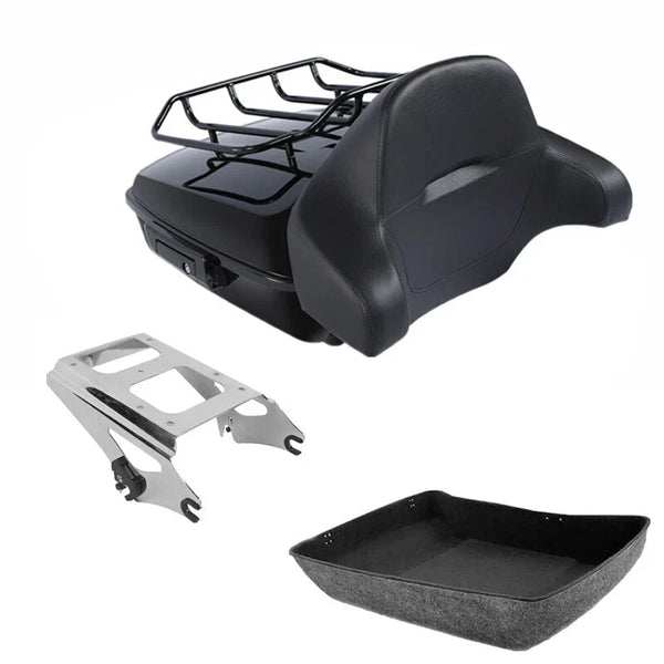 Chopped Trunk Luggage Pad Mount Fit For Harley Touring Electra Glide 09-13