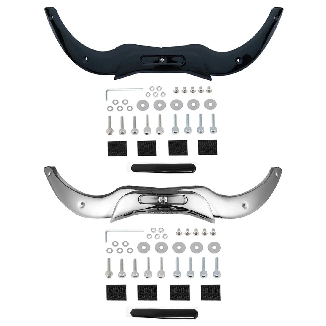 Chrome/Black Windshield Trim For Harley Touring Cvo Road Glide Custom 2004-2013