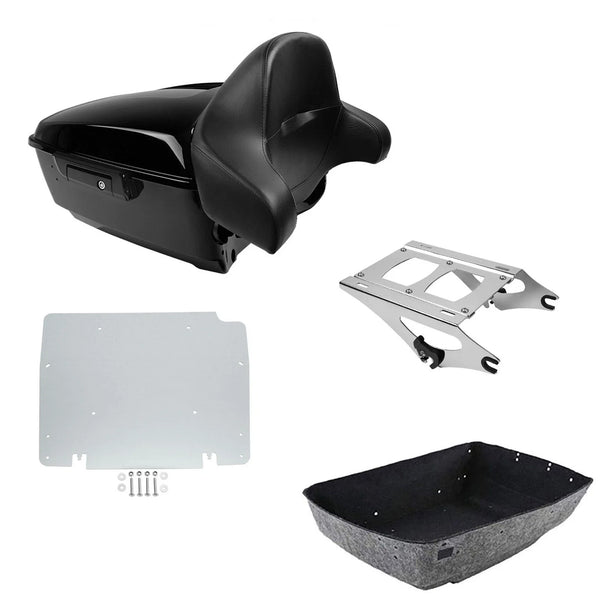King Trunk Backrest Mount Rack Plate Fit For Harley Touring Street Glide 2014-26