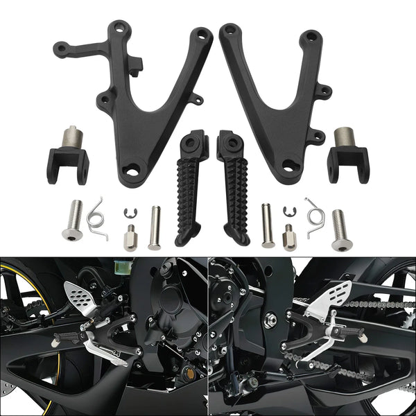 Driver Front Footpegs & Bracket Fit For Yamaha Yzf R1 2004-2006