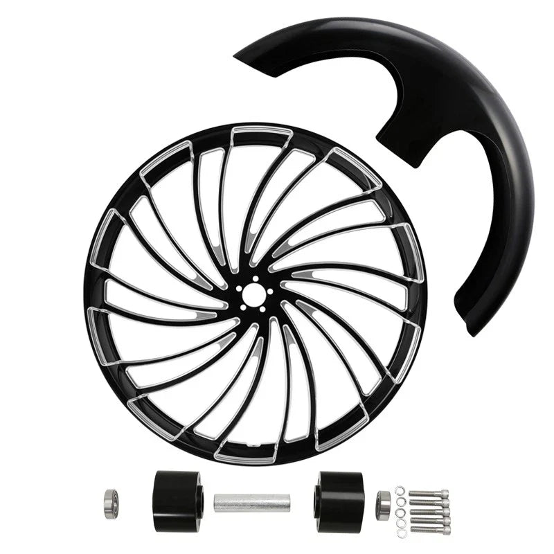 30" Front Wheel Rim Hub Dual Disc Fender Fit For Harley Electra Glide ABS 97-21