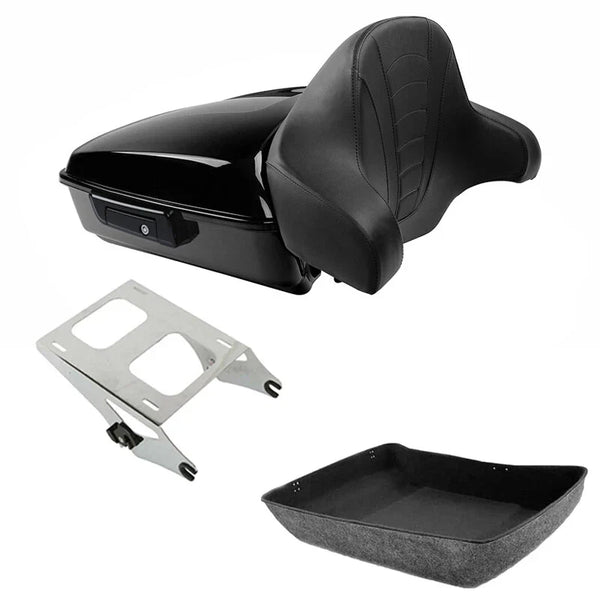 Chopped Trunk Backrest Mount Rack Fit For Harley Touring Road Glide 2014-2026