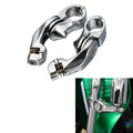 32mm Chrome Short Angled Adjustable Highway Peg Mount Kit Fit For Harley Yamaha