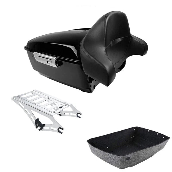 King Trunk Backrest Mount Rack Fits For Harley Touring Road Street Glide 2014-26