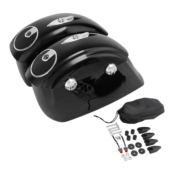 Saddlebags W/ Electronic Latch Audio Lid For Indian Chief Springfield Dark Horse