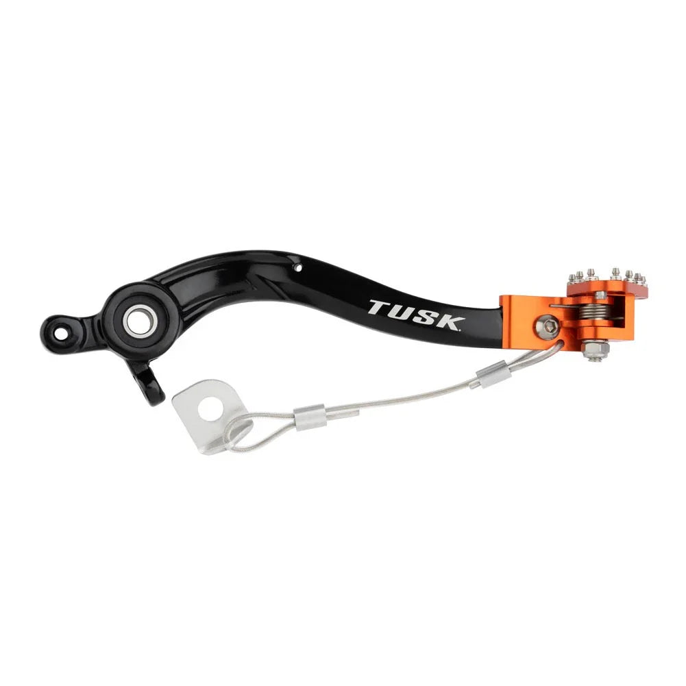 Tusk Aluminum Brake Pedal Orange Tip For Husqvarna TC 250 2017-2022